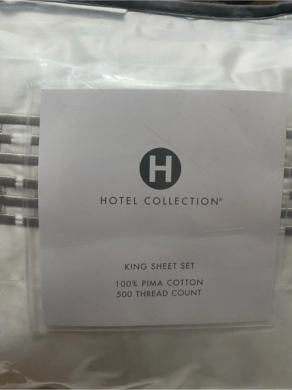 Hotel Collection Chain Links Embroidered 100% Pima Cotton 4-Pc. Sheet Set, King